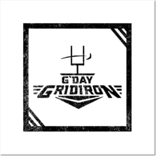 G'day Gridiron Black Logo Posters and Art